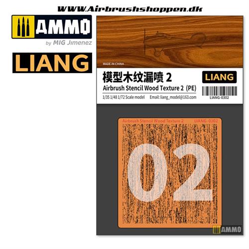 LIANG-0302  Airbrush Stencil Wood Texture 2